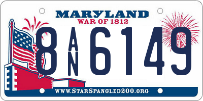 MD license plate 8AN6149