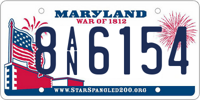 MD license plate 8AN6154