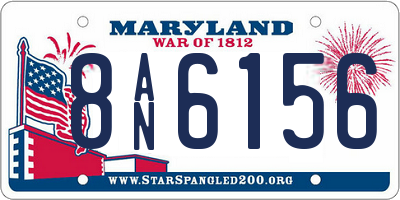 MD license plate 8AN6156
