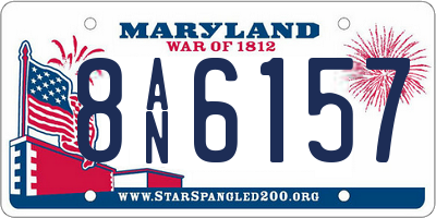 MD license plate 8AN6157