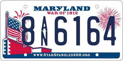 MD license plate 8AN6164
