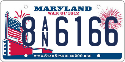 MD license plate 8AN6166