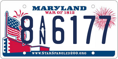 MD license plate 8AN6177
