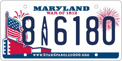 MD license plate 8AN6180