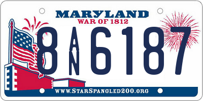 MD license plate 8AN6187