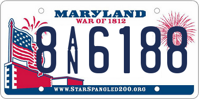 MD license plate 8AN6188