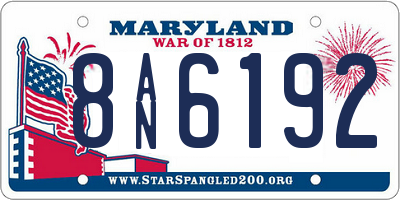 MD license plate 8AN6192
