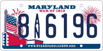 MD license plate 8AN6196