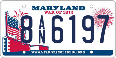 MD license plate 8AN6197