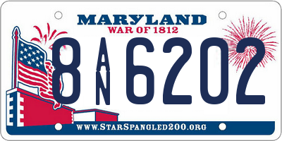 MD license plate 8AN6202
