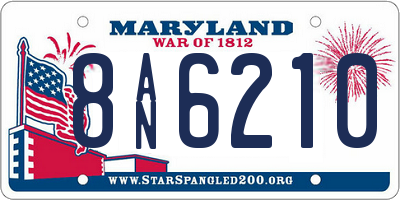 MD license plate 8AN6210