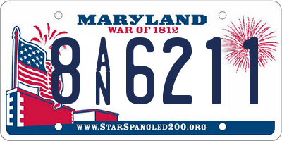 MD license plate 8AN6211