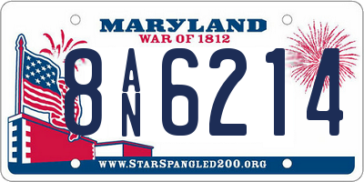 MD license plate 8AN6214