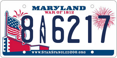 MD license plate 8AN6217