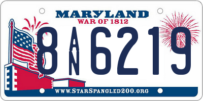 MD license plate 8AN6219