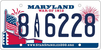 MD license plate 8AN6228