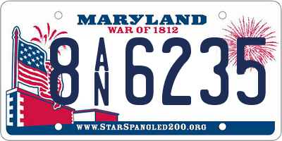 MD license plate 8AN6235
