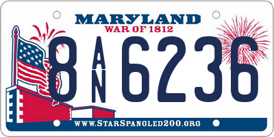MD license plate 8AN6236
