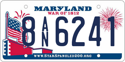 MD license plate 8AN6241