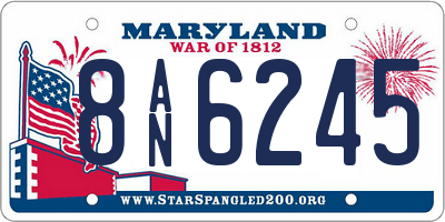 MD license plate 8AN6245