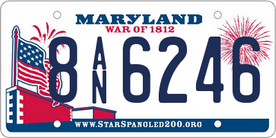 MD license plate 8AN6246