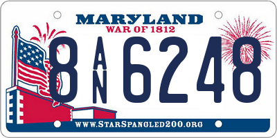 MD license plate 8AN6248