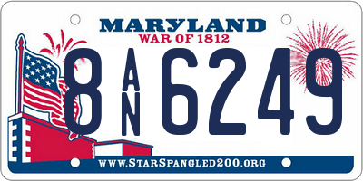 MD license plate 8AN6249
