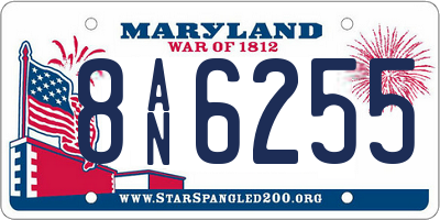 MD license plate 8AN6255