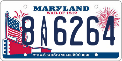 MD license plate 8AN6264