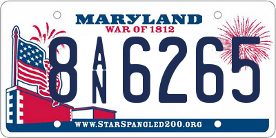 MD license plate 8AN6265