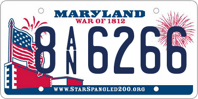 MD license plate 8AN6266