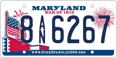 MD license plate 8AN6267