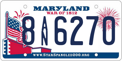 MD license plate 8AN6270