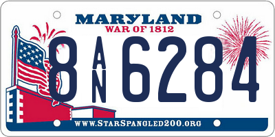 MD license plate 8AN6284