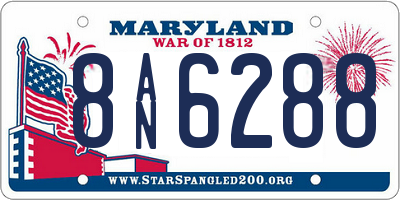 MD license plate 8AN6288
