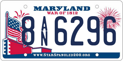 MD license plate 8AN6296