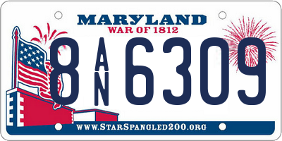 MD license plate 8AN6309
