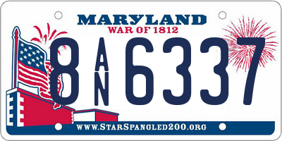 MD license plate 8AN6337