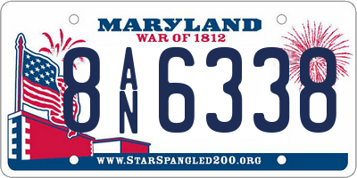 MD license plate 8AN6338