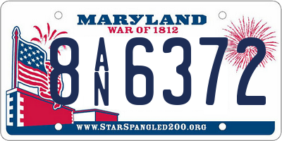MD license plate 8AN6372