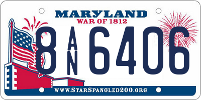 MD license plate 8AN6406
