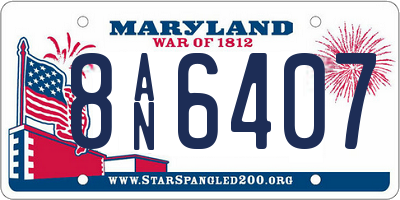 MD license plate 8AN6407