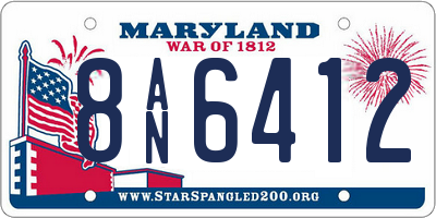 MD license plate 8AN6412