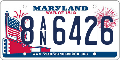 MD license plate 8AN6426