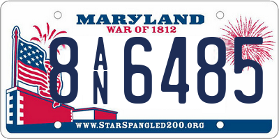 MD license plate 8AN6485