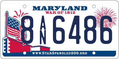 MD license plate 8AN6486