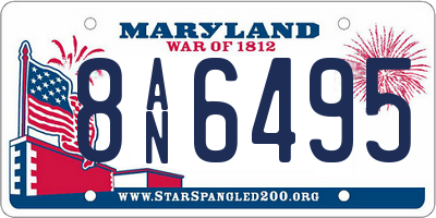 MD license plate 8AN6495
