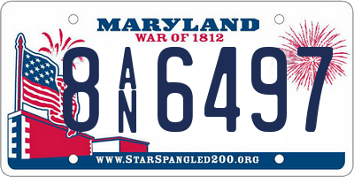 MD license plate 8AN6497
