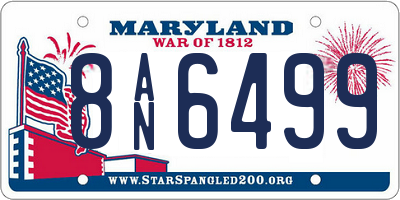 MD license plate 8AN6499