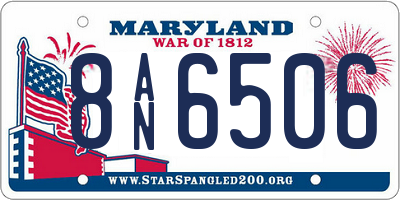 MD license plate 8AN6506
